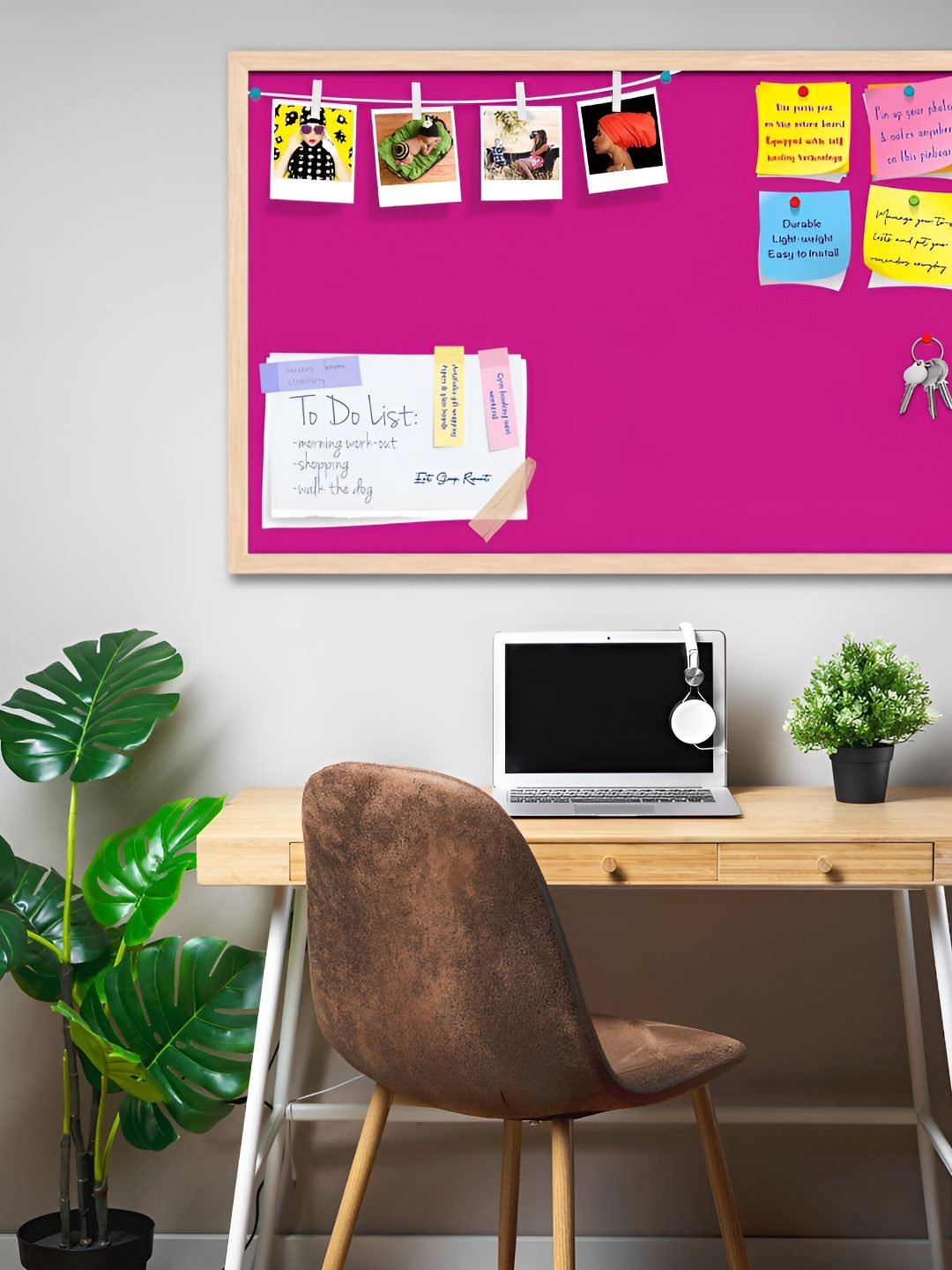 

ArtzFolio Wooden Notice Pin Board, Pink