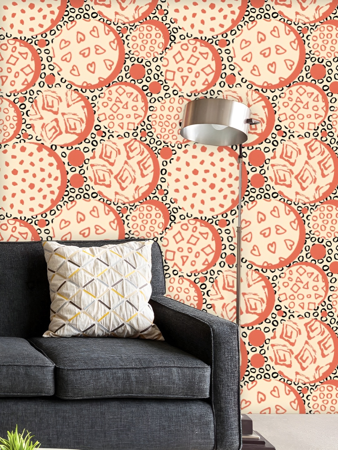 

ArtzFolio Printed UV-Resistant Anti-Bacterial Geometric Art Peel & Stick Wallpaper, Multi