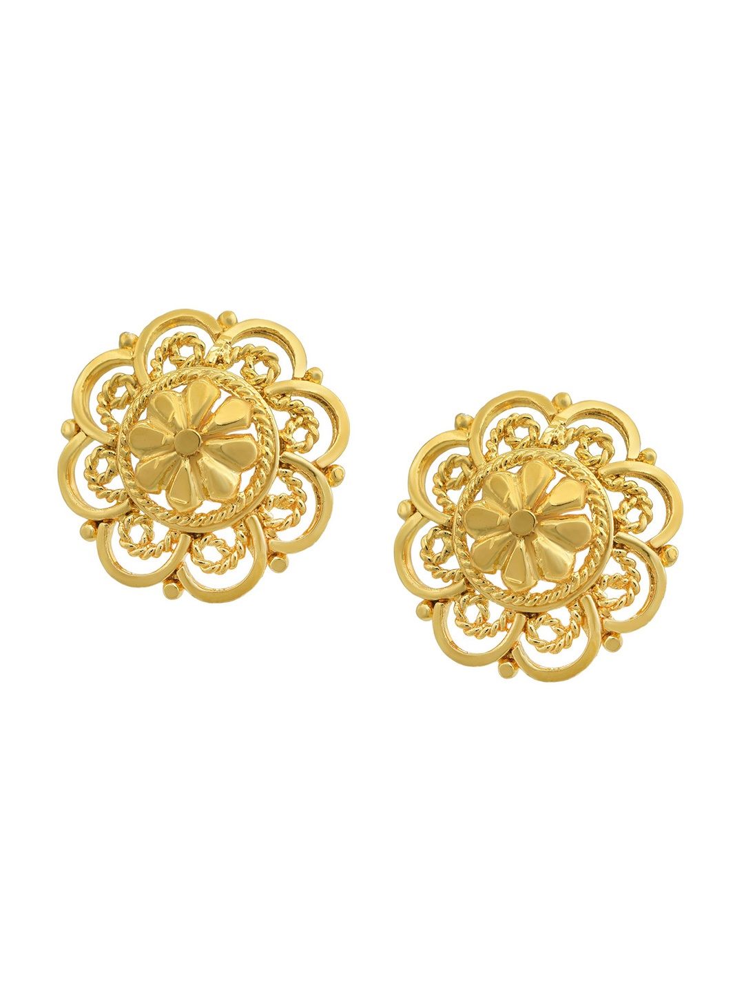 

MEMOIR Gold-Plated Sunflower Design Studs Earrings