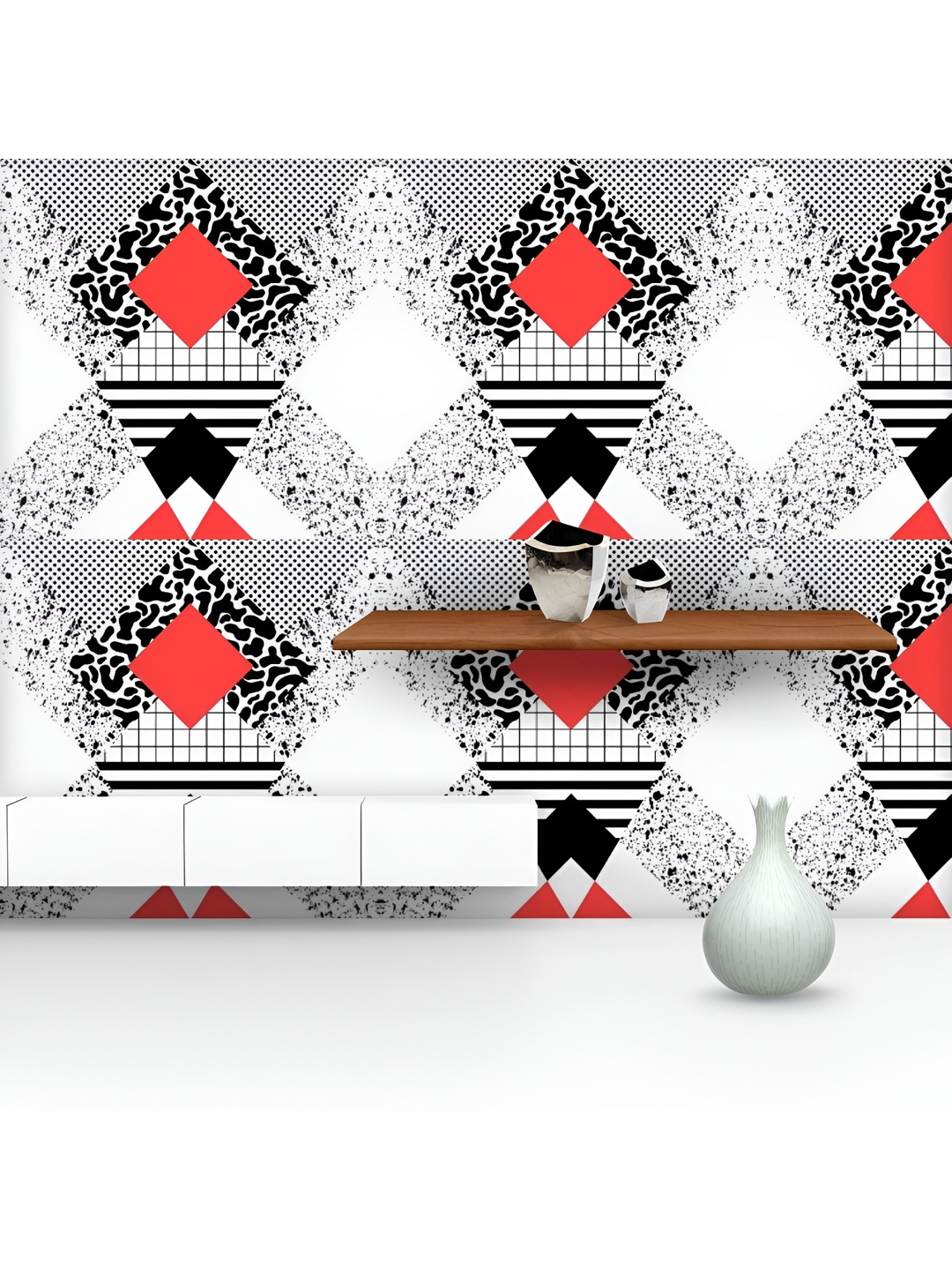 

ArtzFolio Printed UV-Resistant Anti-Bacterial Modern Abstract Peel & Stick Wallpaper, Multi