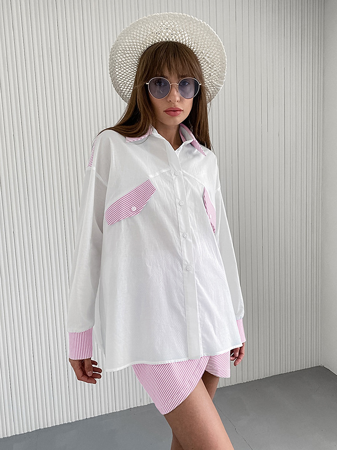 

LULU & SKY Shirt Style Top, Pink