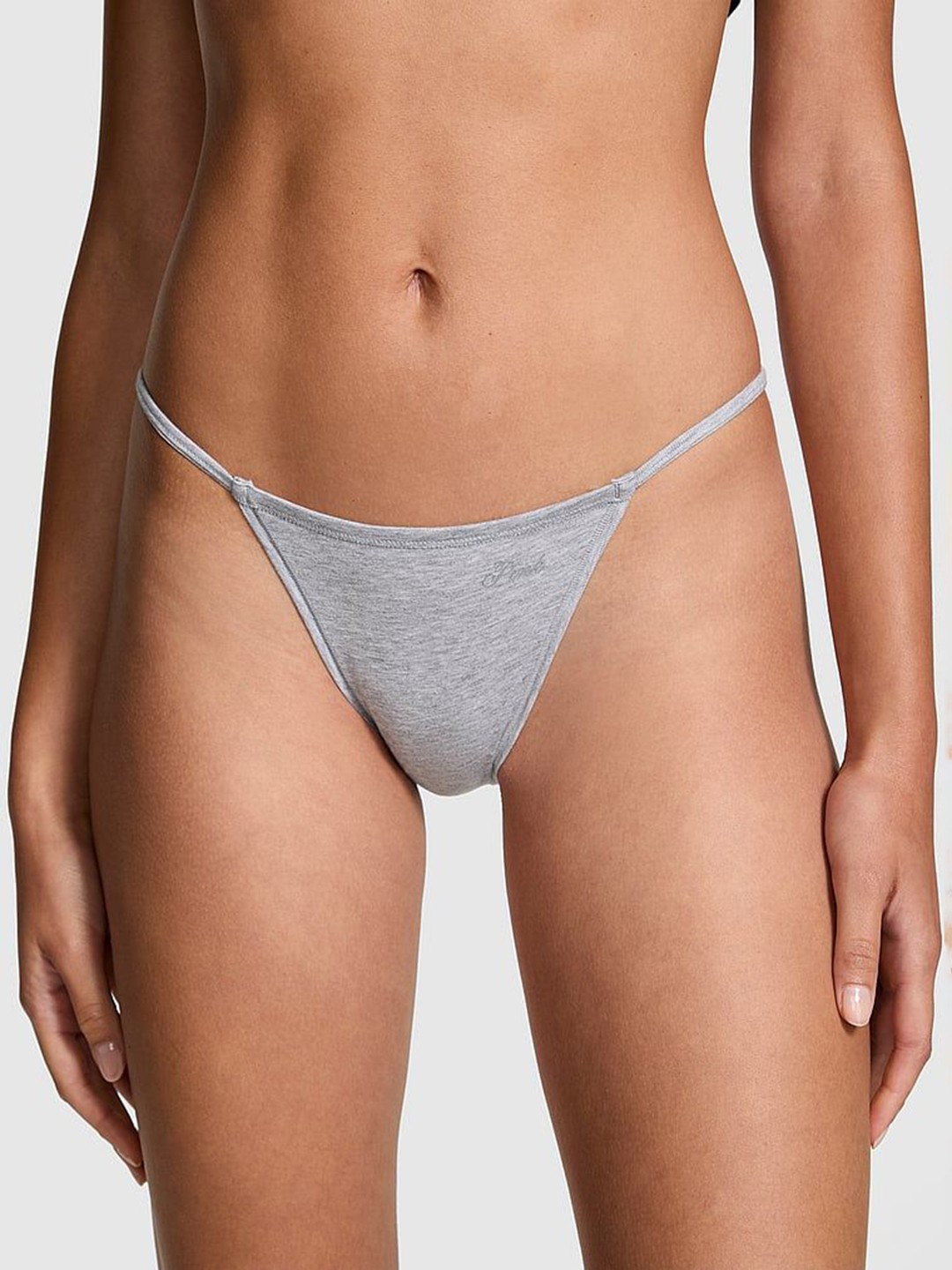 

Victoria's Secret Women Low-Rise String Bikini Panty, Grey