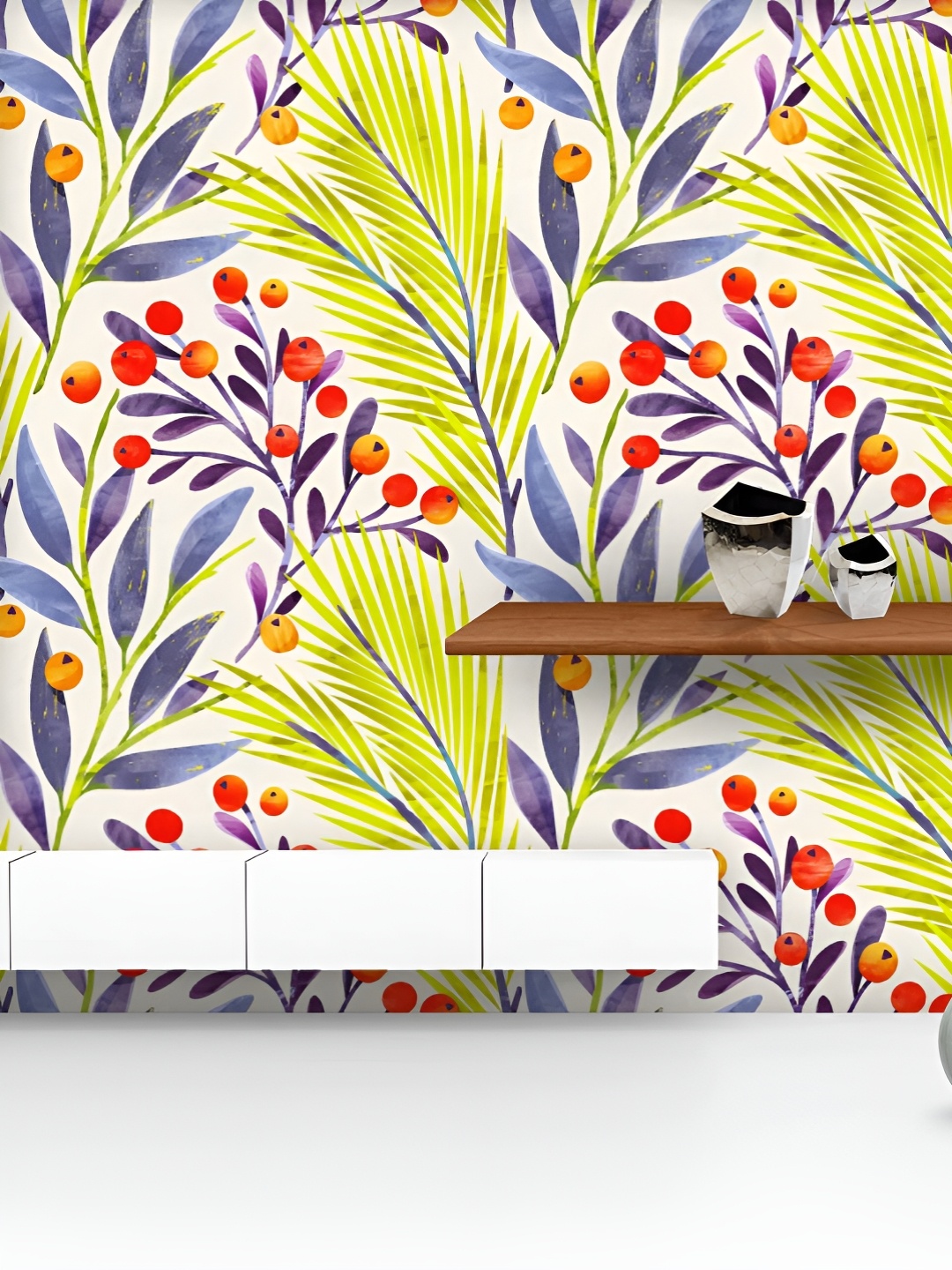 

ArtzFolio Printed UV-Resistant Anti-Bacterial Botanical Floral Peel & Stick Wallpaper, Multi