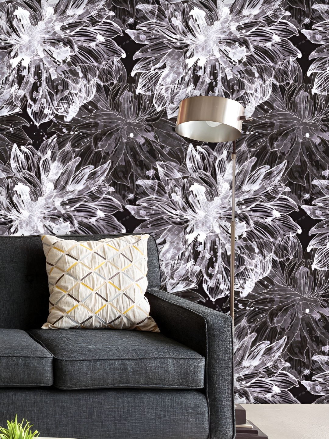 

ArtzFolio Printed UV-Resistant Anti-Bacterial Abstract Chrysanthemum Peel & Stick Wallpaper, Multi