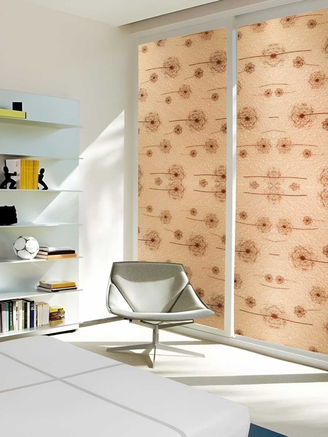 

CVANU Brown & Black Printed Self Adhesive Window Film Decals and Sticker