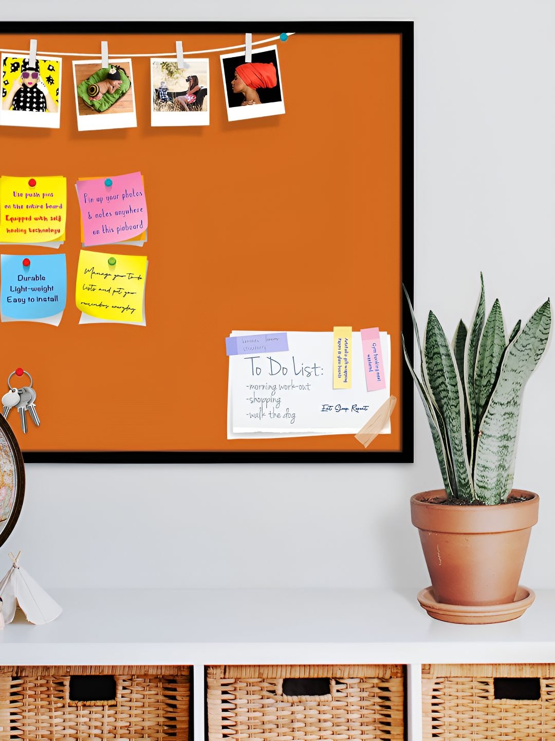 

ArtzFolio Wooden Notice Pin Board, Brown