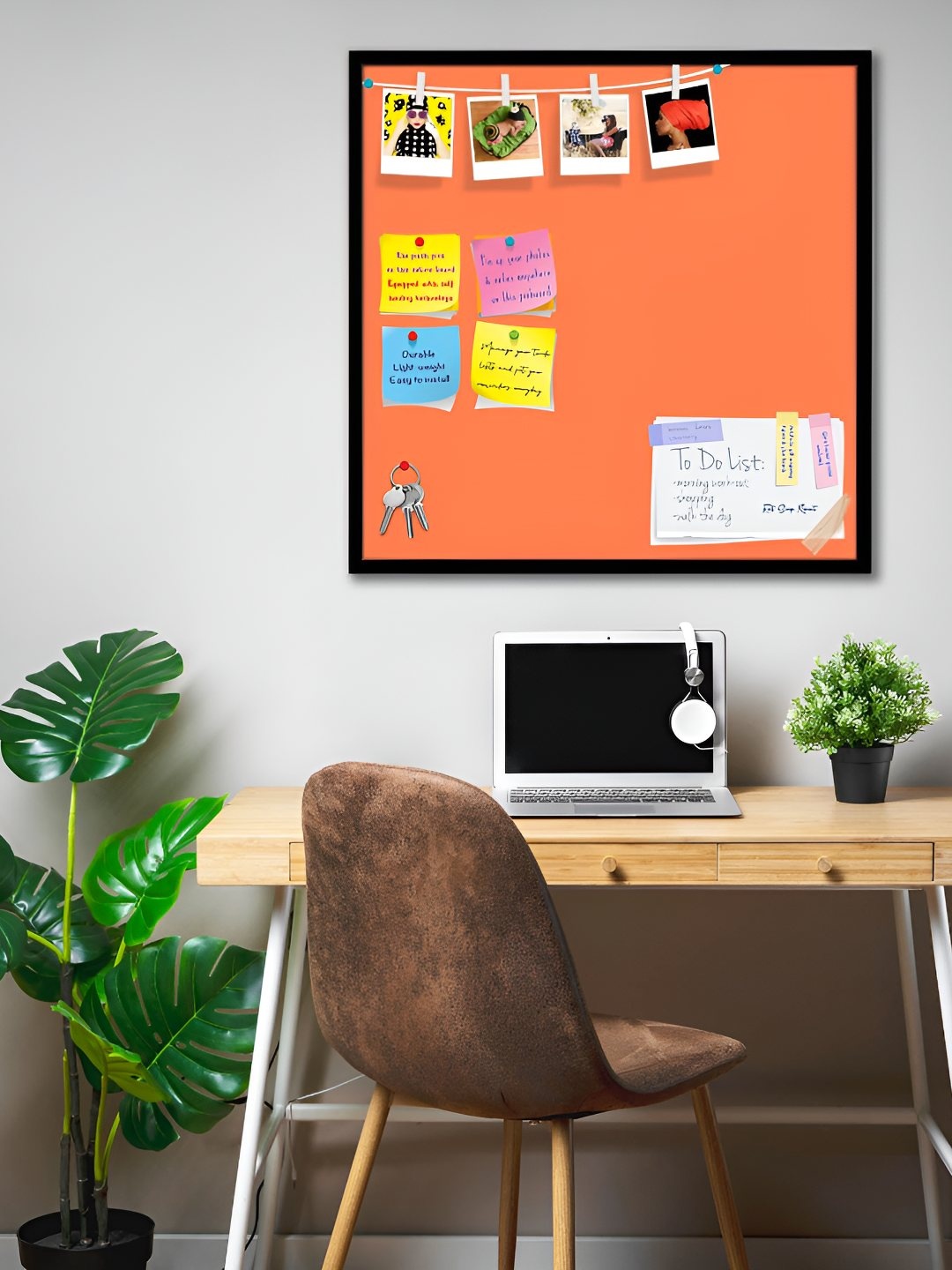 

ArtzFolio Wooden Notice Pin Board, Orange
