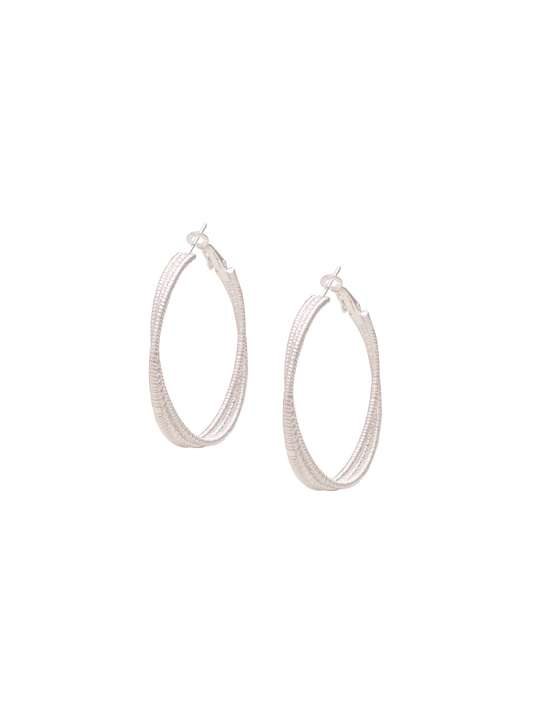 

MEMOIR Silver-Plated Contemporary Hoop Earrings