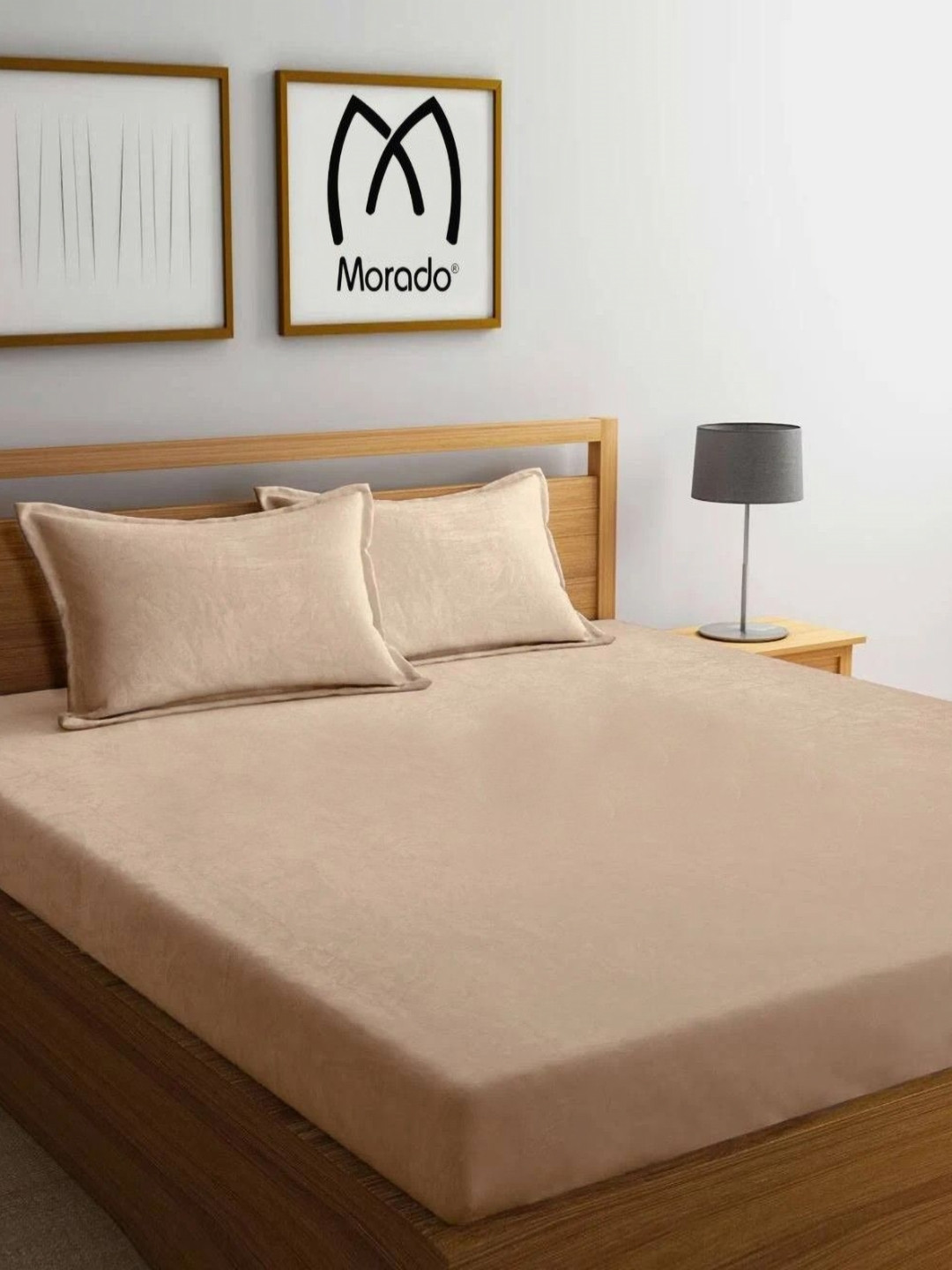 

MORADO Camel Brown 210 TC Queen Bedsheet with 2 Pillow Covers