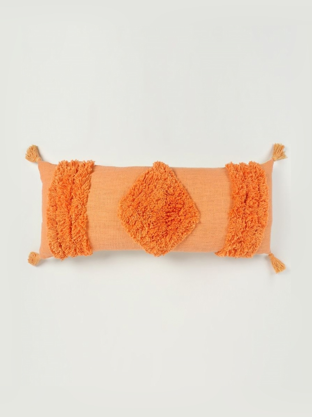 

Art Avenue Orange-Coloured Self Design Cotton Rectangle Cushion Covers