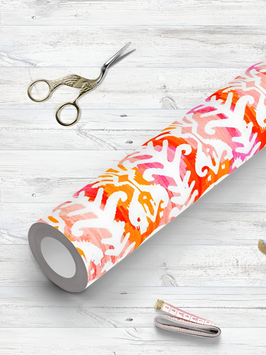 

ArtzFolio White & Pink Printed UV Resistant Wallpaper
