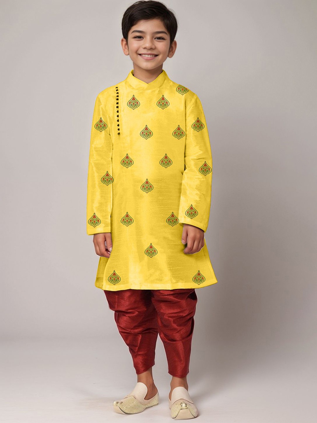 

DEVOILER Boys Kurta, Yellow