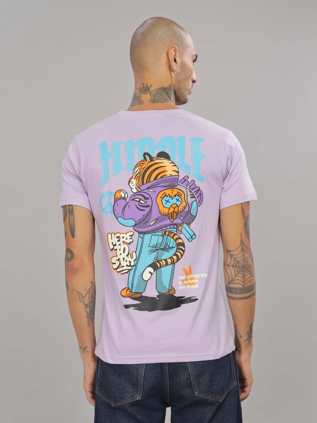 

TOMHIDDLE Men Printed T-shirt, Violet