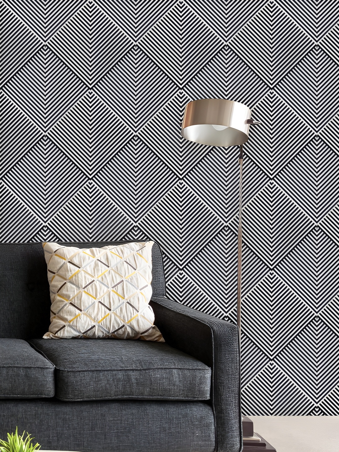 

ArtzFolio Printed UV-Resistant Anti-Bacterial Abstract Herringbone Peel & Stick Wallpaper, Multi