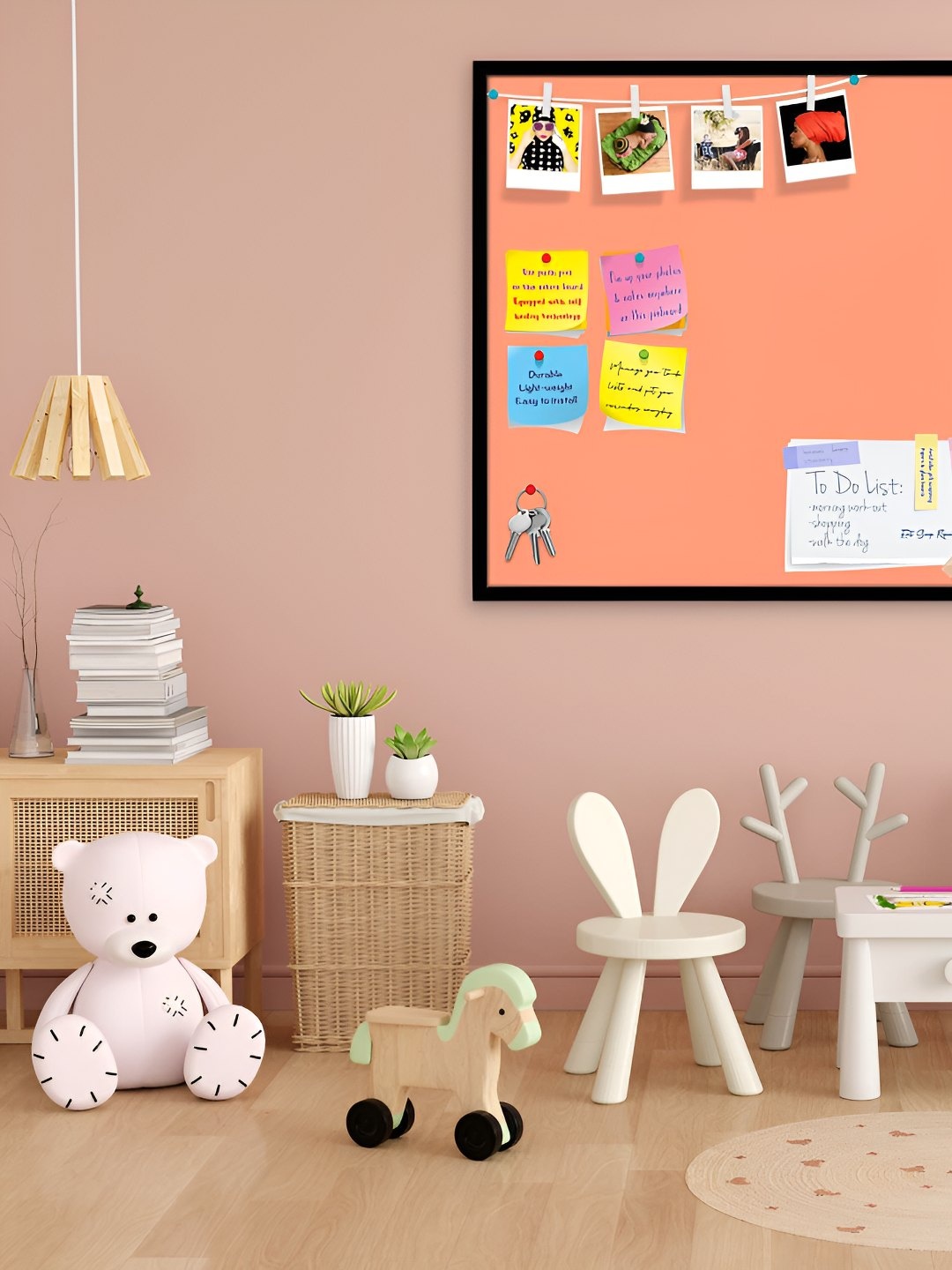 

ArtzFolio Wooden Notice Pin Board, Red