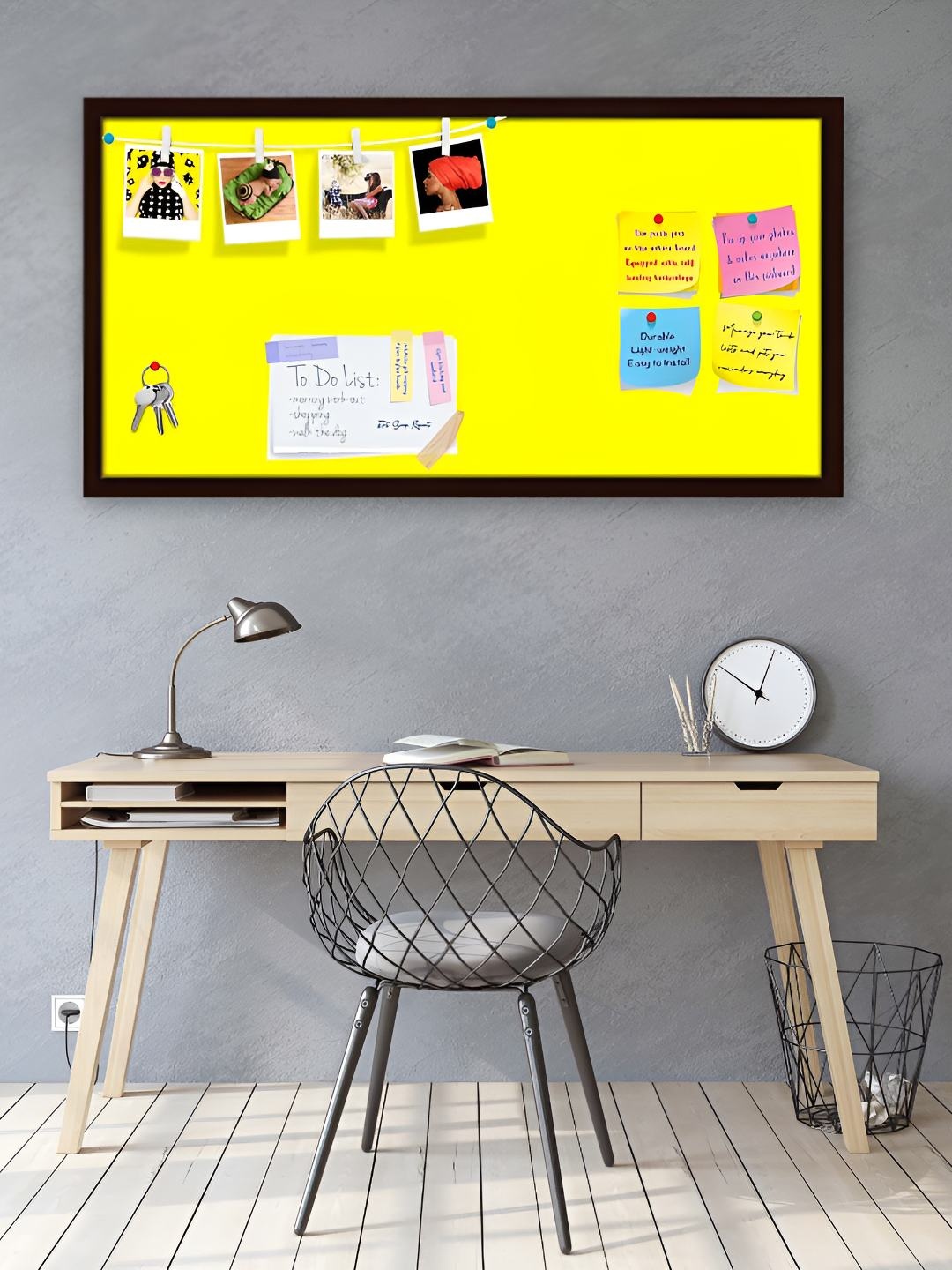 

ArtzFolio Wooden Notice Pin Board, Yellow