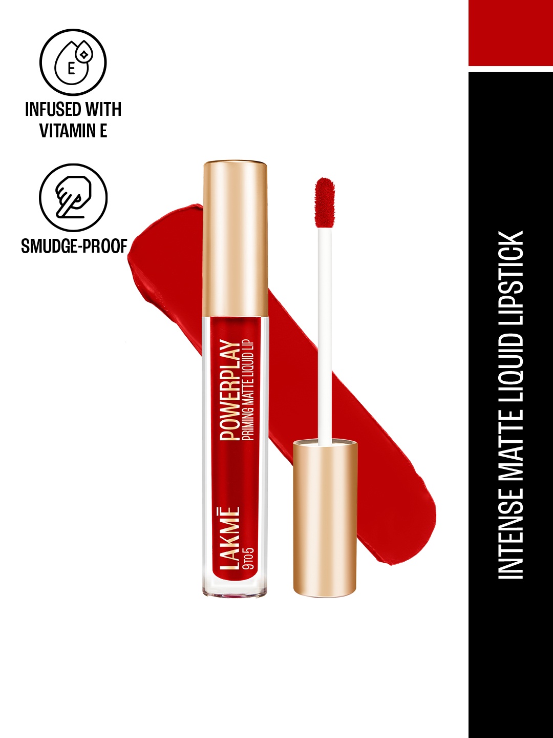 

Lakme 9to5 Primer + Matte Liquid Lip Color 4.2 ml - Driven Red MR2