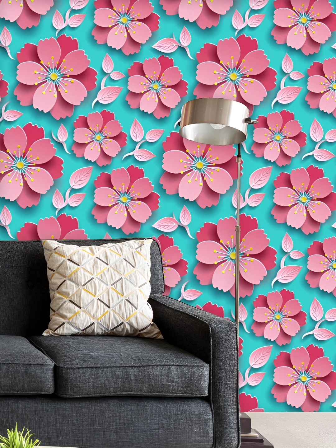 

ArtzFolio Printed UV-Resistant Anti-Bacterial D Floral Peel & Stick Wallpaper, Multi