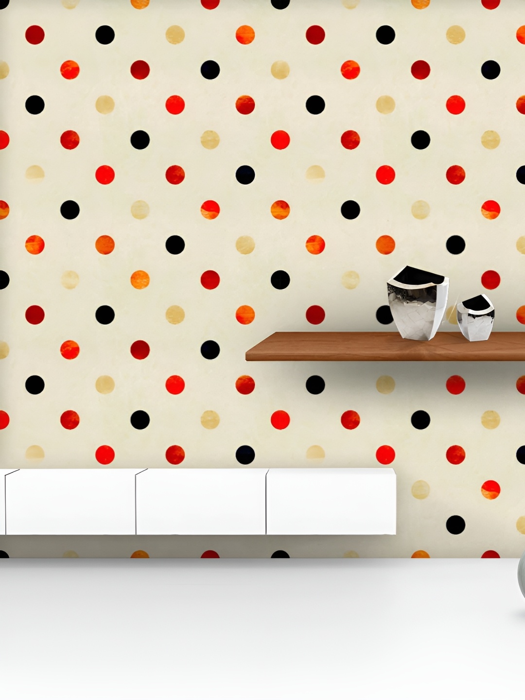 

ArtzFolio Printed UV-Resistant Anti-Bacterial Geometric Simple Shapes Peel & Stick Wallpaper, Multi