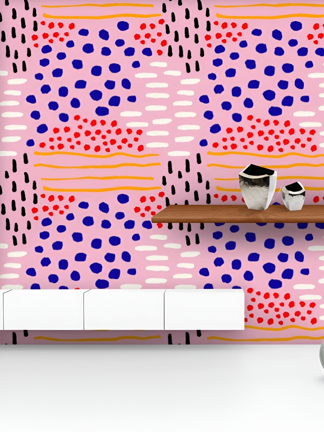 

ArtzFolio Printed UV-Resistant Anti-Bacterial Hand-Drawn Abstract Strokes Peel & Stick Wallpaper, Multi