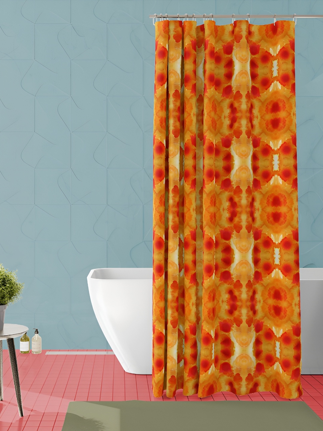 

ArtzFolio Yellow & Orange-Coloured Printed Waterproof Shower Curtain