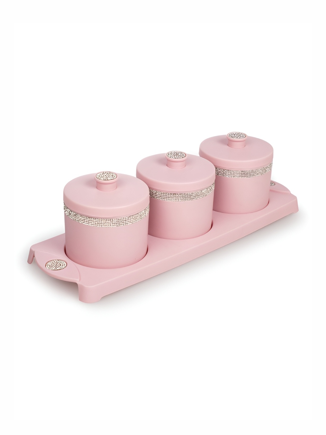 

Nayasa Set Of 3 Blush Pink Square Dry Fruit Tray