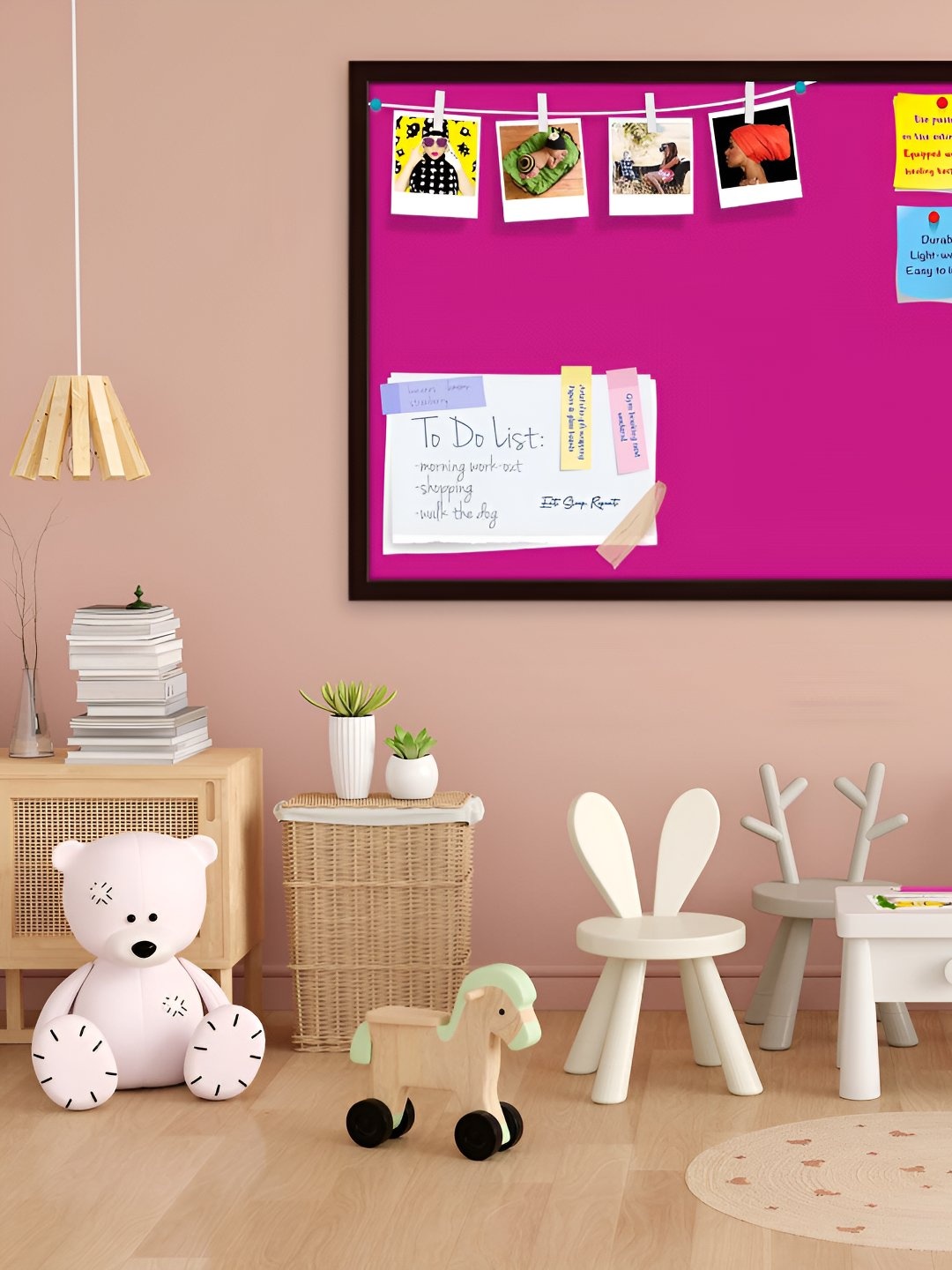 

ArtzFolio Wooden Notice Pin Board, Pink