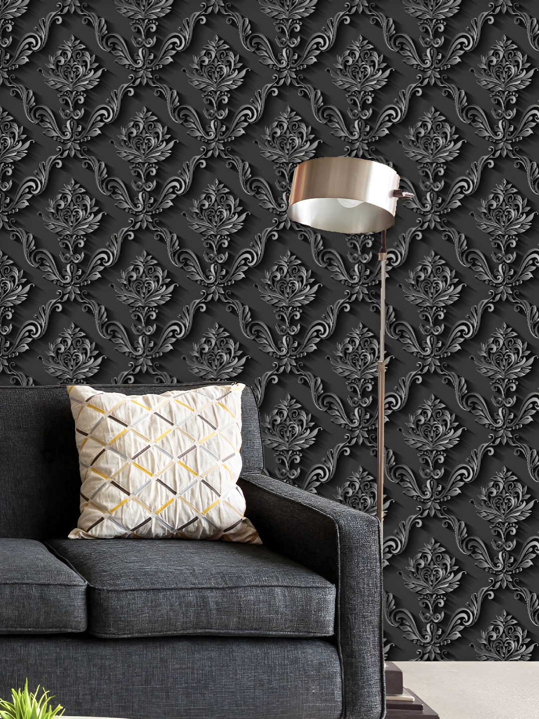 

ArtzFolio Printed UV-Resistant Anti-Bacterial Vintage Abstract Floral Art Peel & Stick Wallpaper, Multi