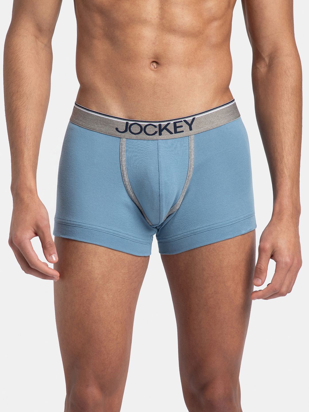 

Jockey Super Combed Cotton Rib Solid Trunk with Ultrasoft Waistband - 8015, Blue