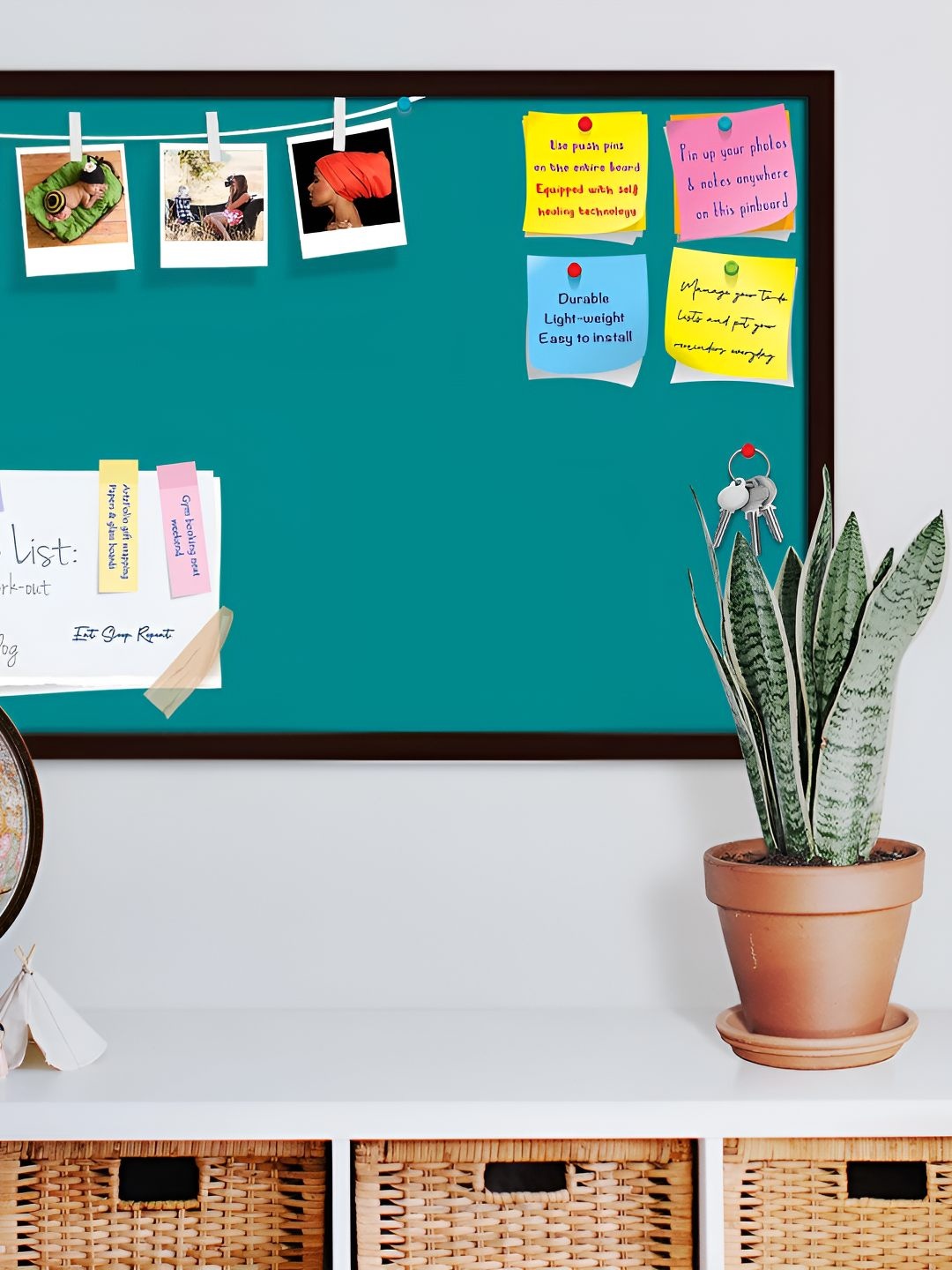 

ArtzFolio Wooden Notice Pin Board, Green
