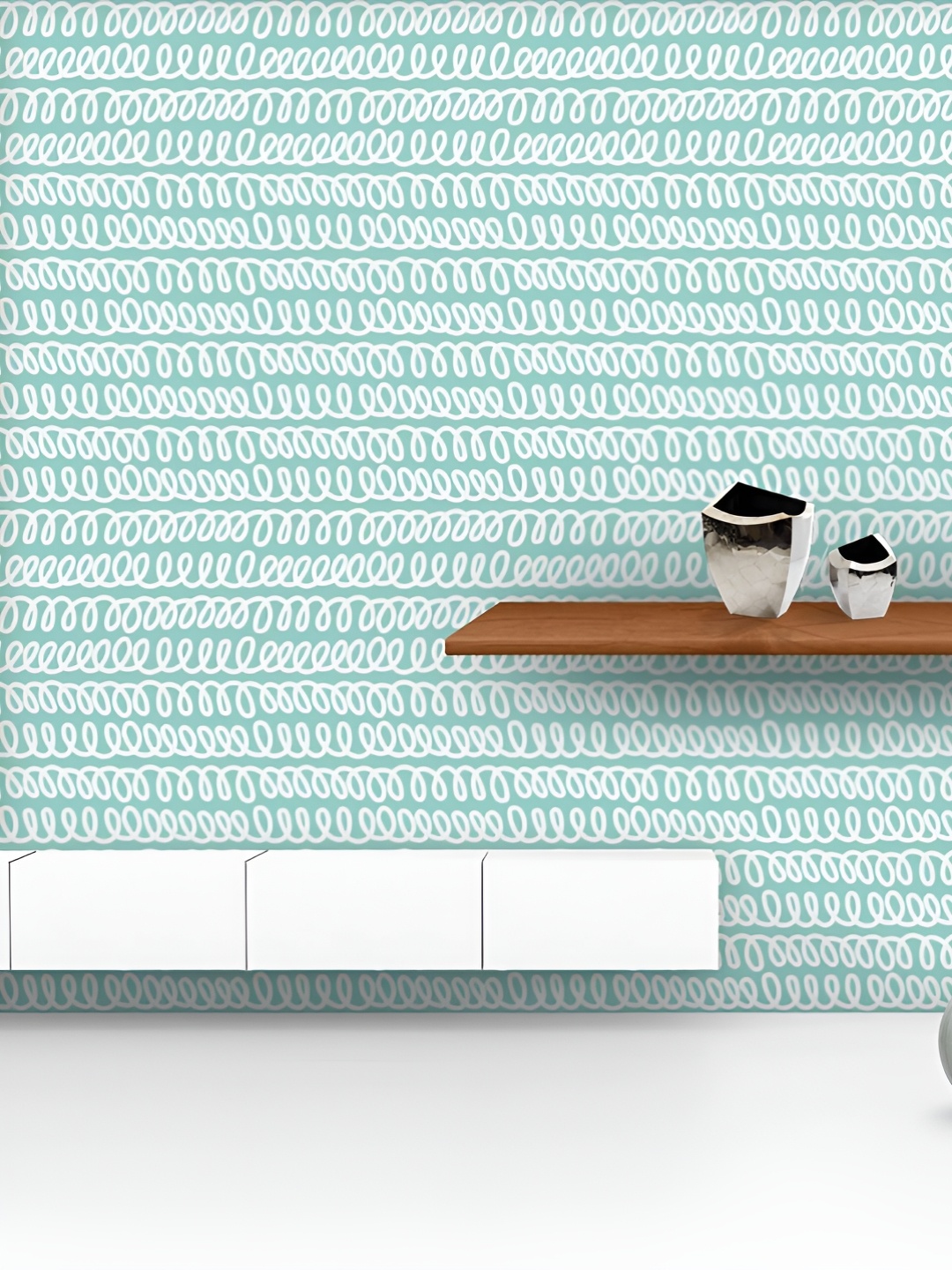 

ArtzFolio Printed UV-Resistant Anti-Bacterial Abstract Geometric Stripes Peel & Stick Wallpaper, Multi