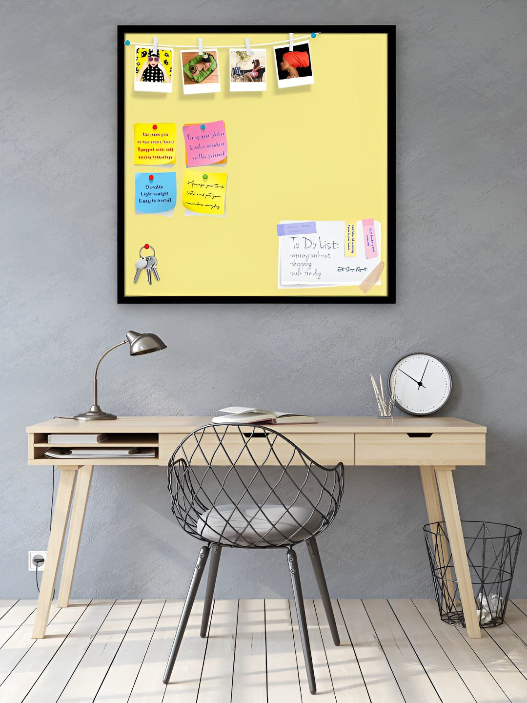 

ArtzFolio Wooden Notice Pin Board, Yellow