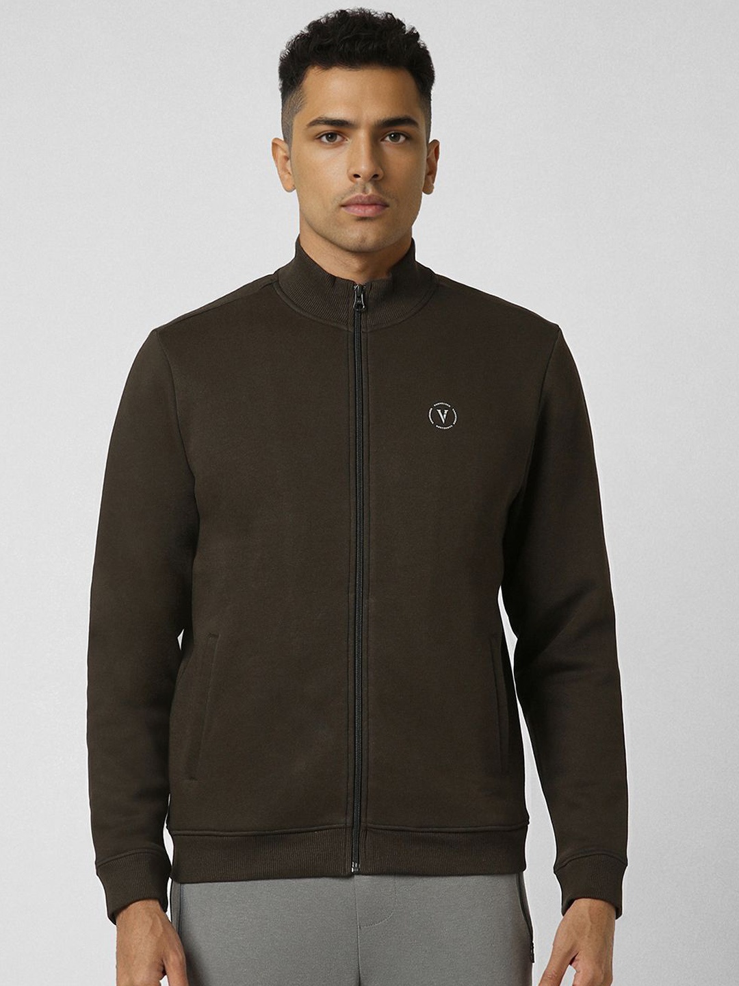 

Van Heusen Flex Men Open Front Jacket, Brown
