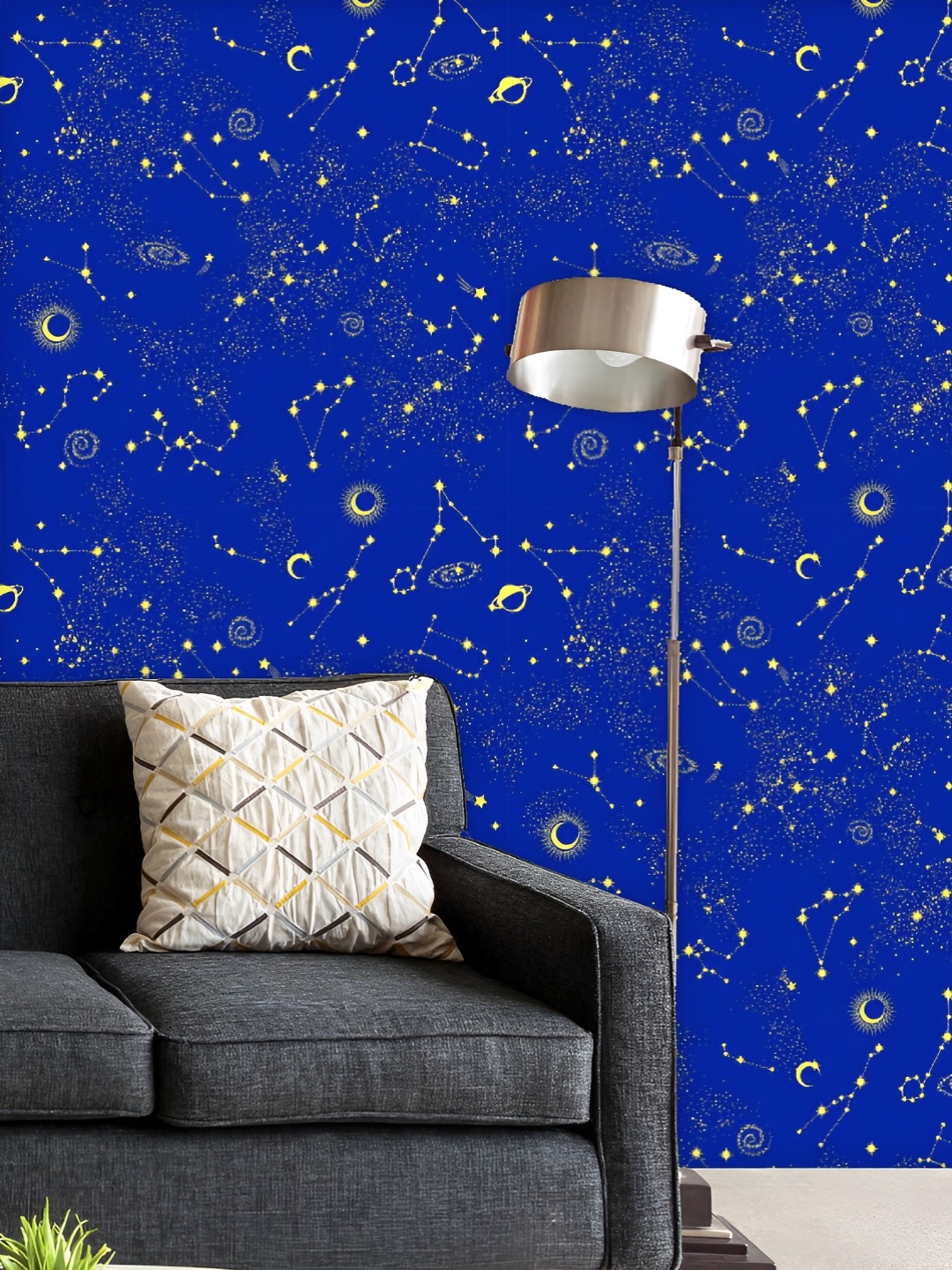 

ArtzFolio Printed UV-Resistant Anti-Bacterial Space Galaxy Constellation Peel & Stick Wallpaper, Multi