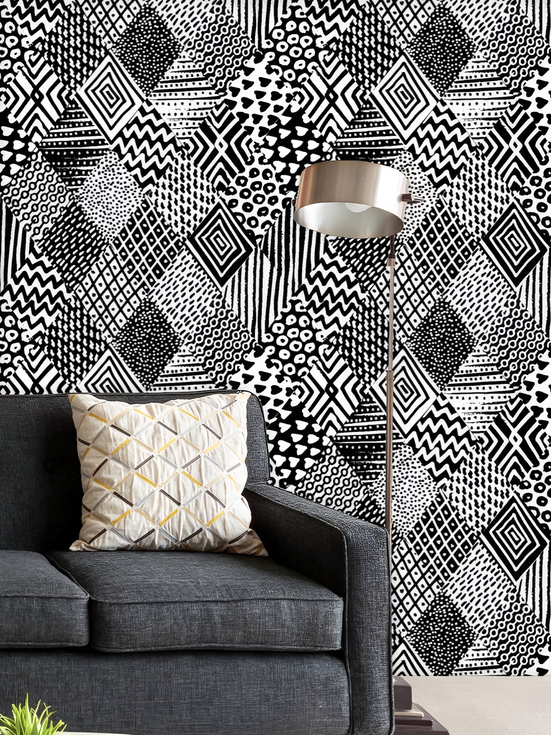 

ArtzFolio Printed UV-Resistant Anti-Bacterial Tribal Motif Art Peel & Stick Wallpaper, Multi