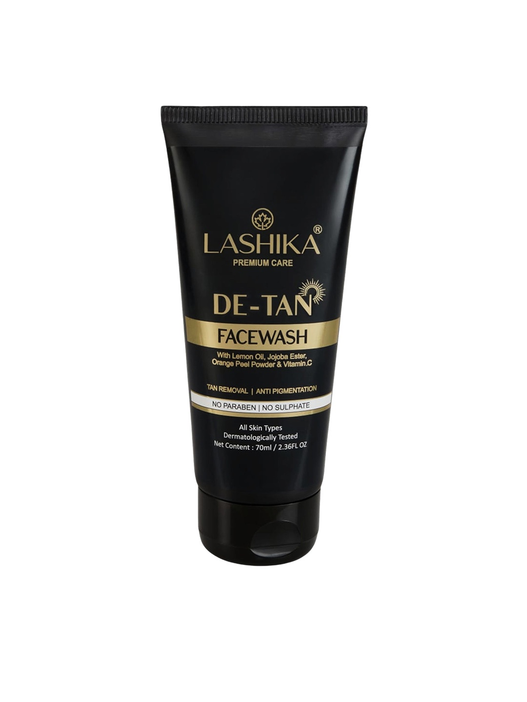 

LASHIKA Detan Facewash With Vitamin C Lemon Oil & Orange Peel Powder - 70 ml, White