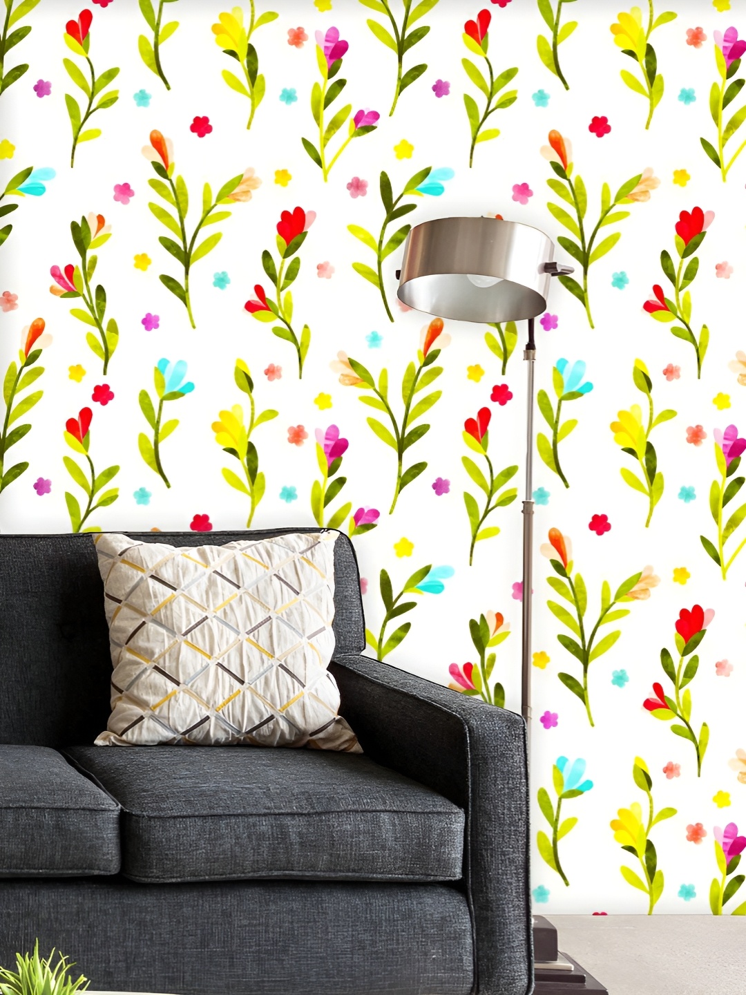 

ArtzFolio Printed UV-Resistant Anti-Bacterial Floral Botanical Pattern Peel & Stick Wallpaper, Multi