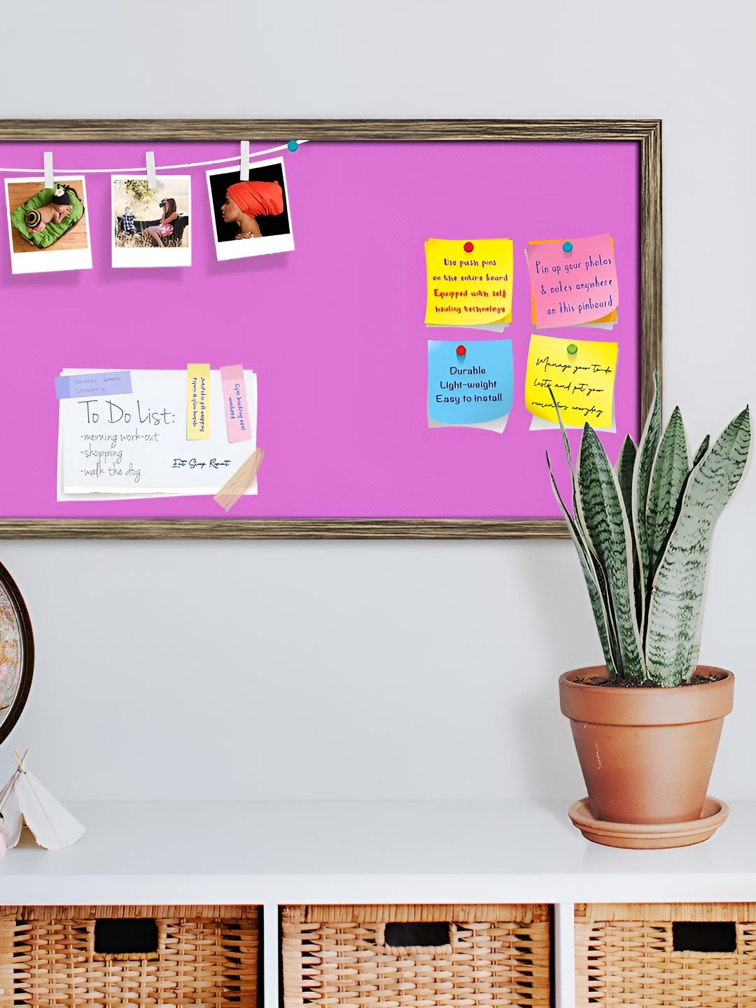 

ArtzFolio Wooden Notice Pin Board, Purple