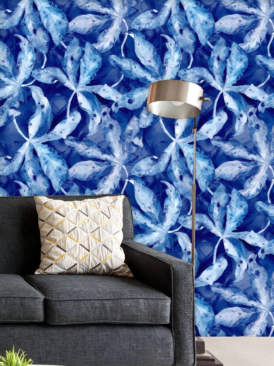 

ArtzFolio Printed UV-Resistant Anti-Bacterial Watercolor Tropical Leaves Peel & Stick Wallpaper, Multi