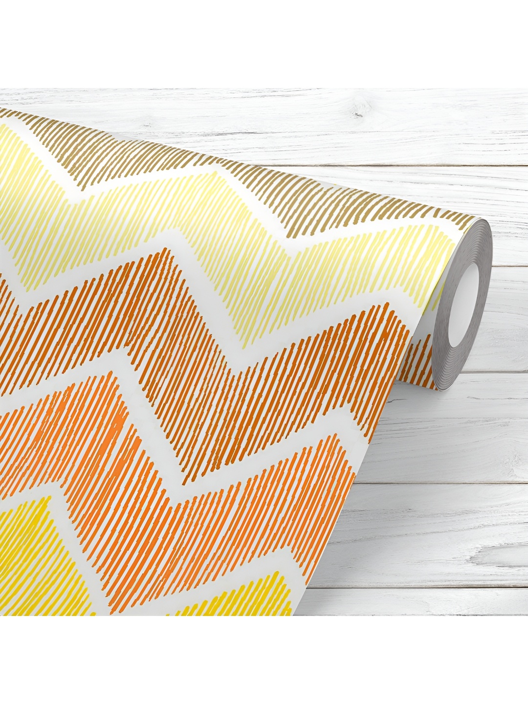 

ArtzFolio Printed UV-Resistant Anti-Bacterial Chevron Zig Zag Peel & Stick Wallpaper, Multi