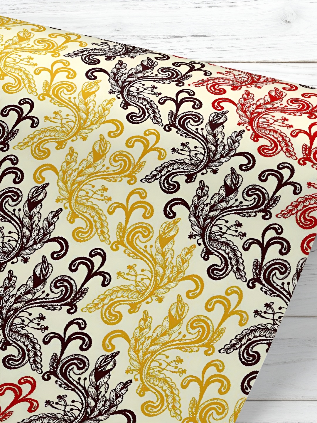 

ArtzFolio Yellow & Red Floral Printed UV Resistant Wallpaper