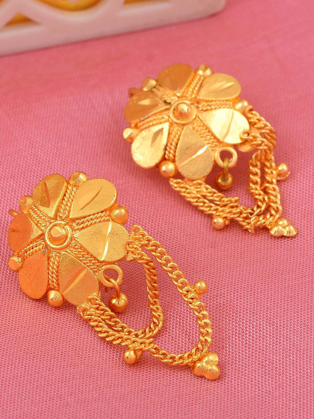 

MEMOIR Gold Plated Contemporary Drop Earrings