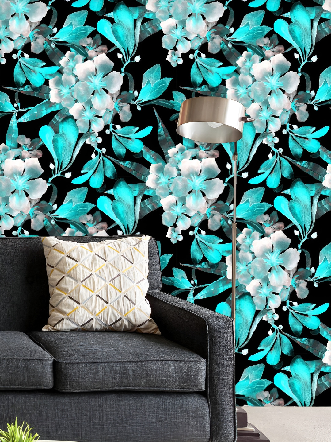 

ArtzFolio Printed UV-Resistant Anti-Bacterial Hawaiian Tropical Flowers Peel & Stick Wallpaper, Multi