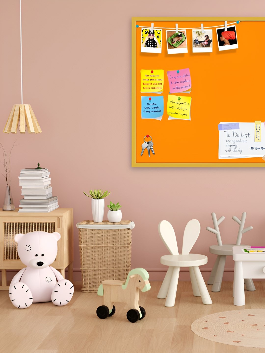 

ArtzFolio Wooden Notice Pin Board, Orange