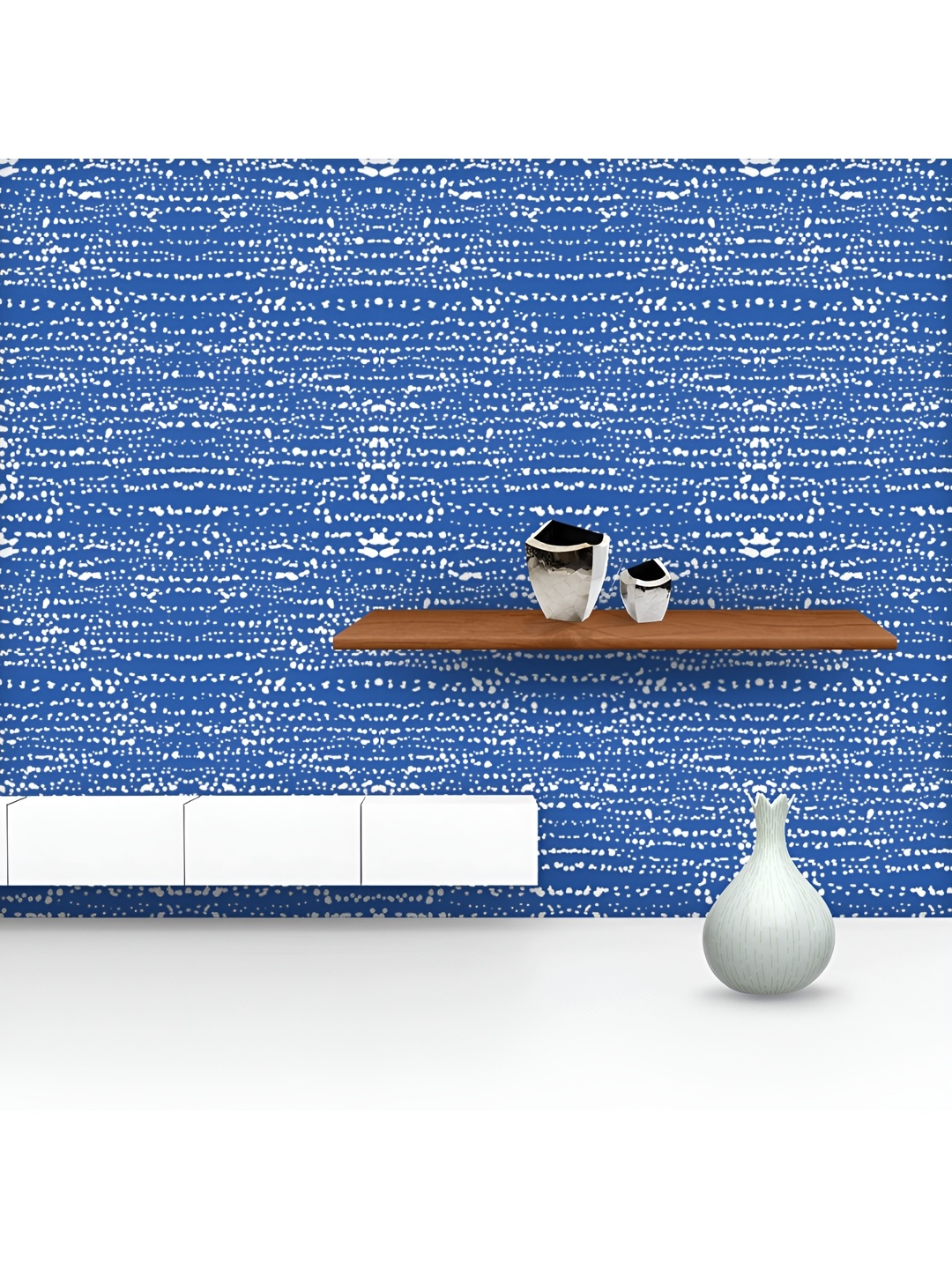 

ArtzFolio Printed UV-Resistant Anti-Bacterial Japanese Shibori Ikat Peel & Stick Wallpaper, Multi