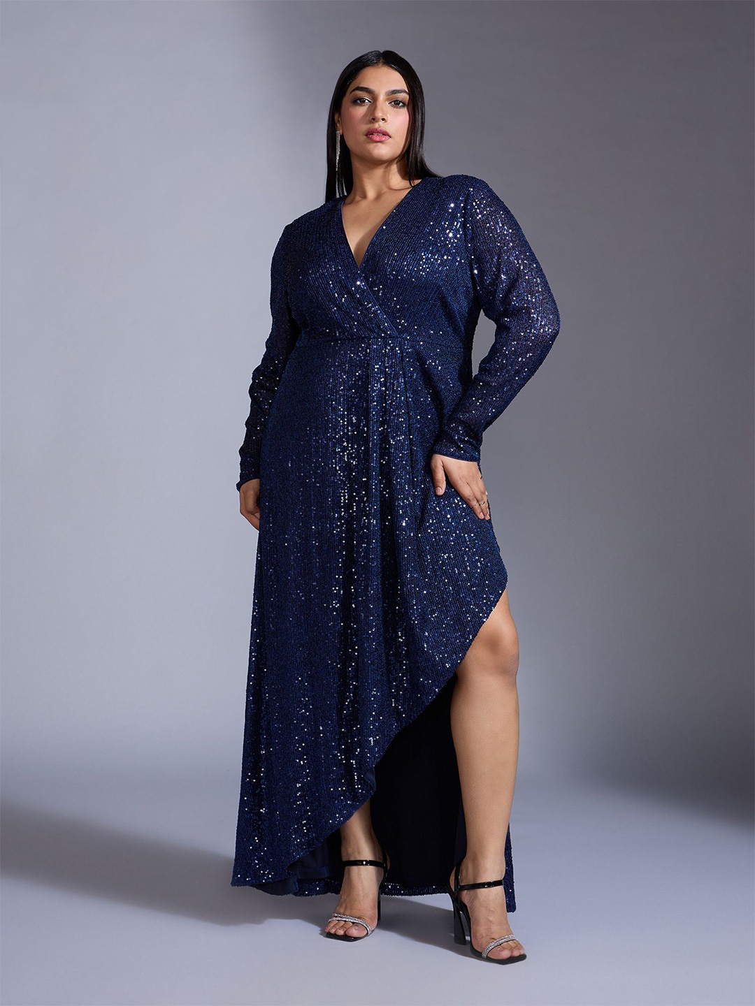 

20Dresses Women Embellished Wrap Maxi Dress, Blue