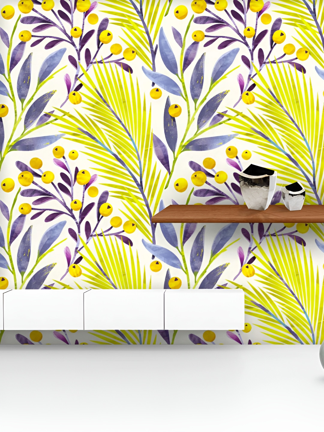 

ArtzFolio Printed UV-Resistant Anti-Bacterial Vibrant Floral Peel & Stick Wallpaper, Multi