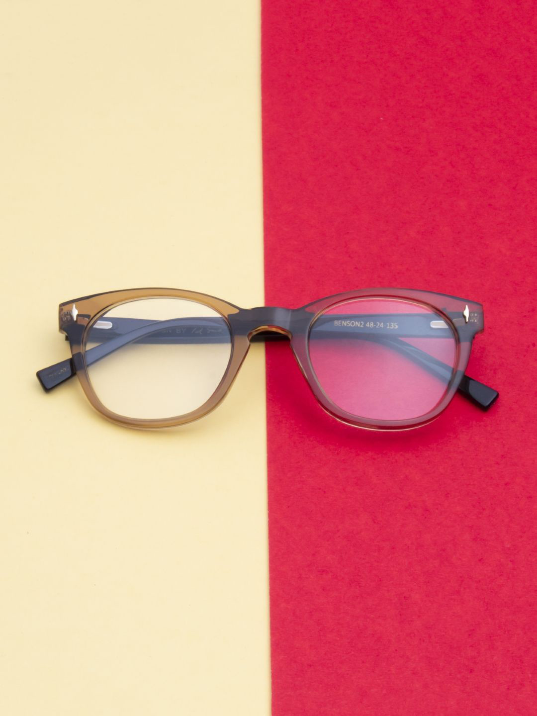 

Ted Smith Unisex 100% Acetate Full Rim Round Frames, Brown