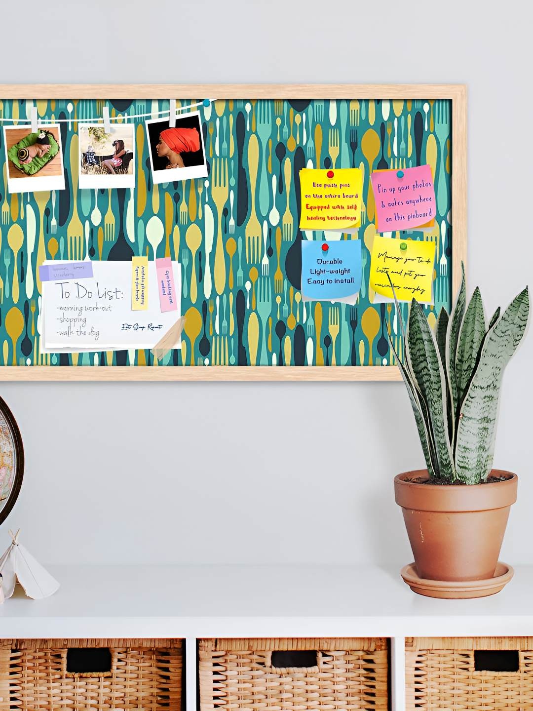 

ArtzFolio Wooden Notice Pin Board, Multi