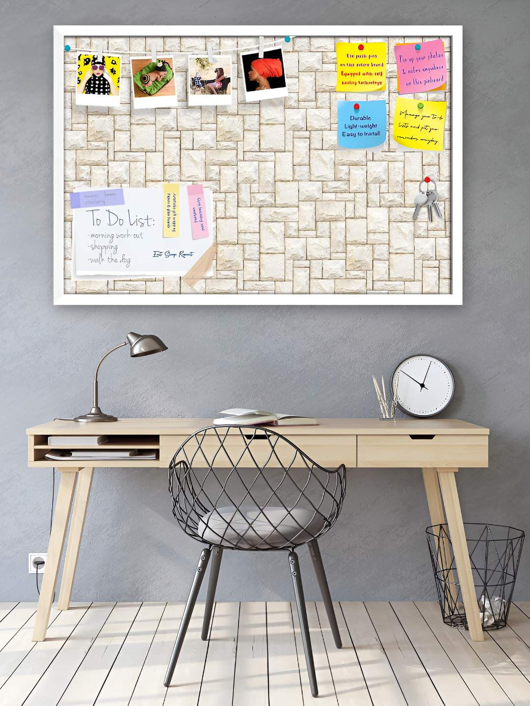 

ArtzFolio Wooden Notice Pin Board, Multi